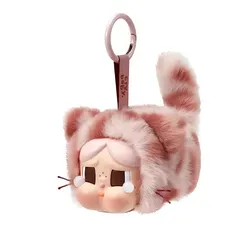 Móc Khóa Pop Mart Crybaby Wild But Cutie Series Vinyl Plush Pendant Blind Box Màu Hồng