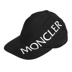 Mũ Nam Moncler Men's Black Diagonal Logo Print Baseball Cap G20913B00025-539DK-999 Màu Đen