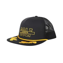 Mũ Unisex Lacoste Bi-Material Cap With Embroidered Visor RK1742 031 Màu Đen Vàng