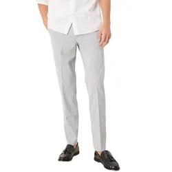 Quần Dài Nam Asos Slim Fit Smart Wedding Trousers In Light Grey Màu Xám Nhạt Size 28