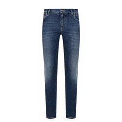 Quần Jean Nam Dolce & Gabbana D&G Slim Fit Tag Bạc GY07CD G8GW9 Màu Xanh Đậm Size 44