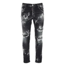 Quần Jean Nam Dsquared2 Skater In Stretch Denim S74LB1325S30503 Màu Đen Xám Size 46