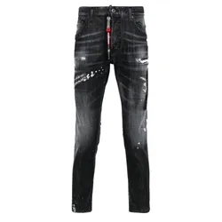 Quần Jean Nam Dsquared2 Wash Skater Khóa Đỏ S74LB1451 S30357 900 Màu Đen Xám Size 44