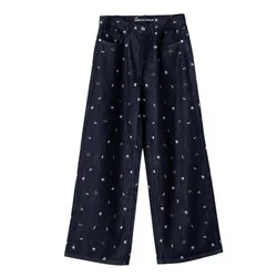 Quần Jean Nữ Chester Charles Black Denim Flower CW504DP0645L2 Màu Đen Size XS