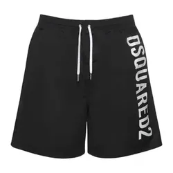 Quần Short Nam Dsquared2 Logo Boxer Swim Shorts Màu Trắng Đen Size 48