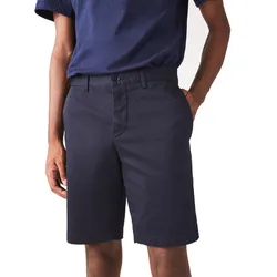 Quần Short Nam Lacoste Slim Fit Stretch Cotton Bermuda FH2647-HDE Màu Xanh Navy Size 30