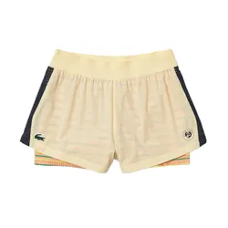 Quần Short Nữ Lacoste x Roland Garros Woman Performance Short GF6372 53G Màu Vàng Size 36