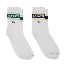 Set 2 Tất Nam Lacoste 2-Pack Ribbed Cotton Socks RA9304 51 FWY Phối Màu Size 35-38