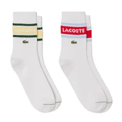 Set 2 Tất Nam Lacoste 2-Pack Ribbed Cotton Socks RA9304 D7I Phối Màu Size 35-38