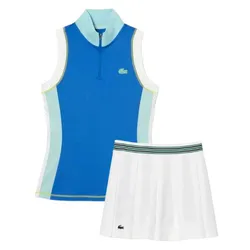 Set Áo + Chân Váy Nữ Lacoste ST90528/ JF0990 7WJ Màu Trắng - Xanh