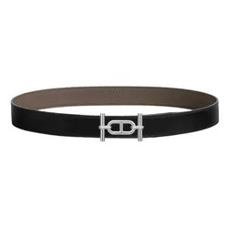 Thắt Lưng Hermès Ancre Belt Buckle & Reversible Leather Strap Màu Đen Xám Size 95