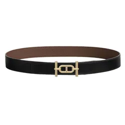 Thắt Lưng Hermès Ancre Belt Buckle & Reversible Leather Strap 32mm Màu Đen - Nâu Cafe Size 85