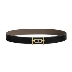 Thắt Lưng Nam Hermès Ancre Buckle & Reversible Leather Strap 32mm Belt Đen Nâu Cafe Size 95