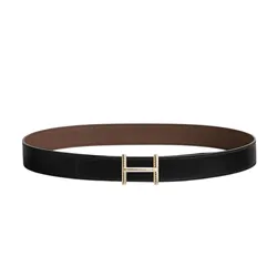 Thắt Lưng Nam Hermès Hisseo Belt Buckle & Reversible Leather Strap 32mm Hisseo Sans Coloris Màu Nâu Đen Size 85