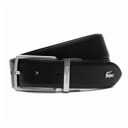 Thắt Lưng Nam Lacoste Men's Belt Leather Material Can Be Used On Both Sides RC4097-672 Màu Đen Size 110
