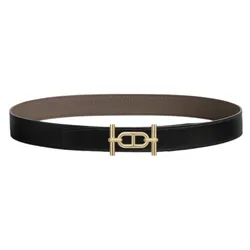 Thắt Lưng Unisex Hermès Ancre Belt Buckle & Reversible Leather Strap 32mm Màu Đen Xám Size 95