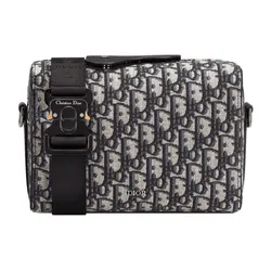 Túi Cầm Tay Nam Dior Lingot Pouch Beige Grained 1ADPO026YKY-H27E Màu Beige