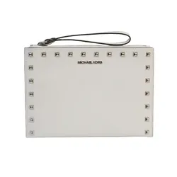 Túi Cầm Tay Nữ Michael Kors MK Jet Set Travel Xl Zip Wristlet Clutch 35H9STVW6L Màu Trắng