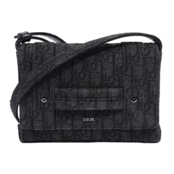 Túi Đeo Chéo Nam Dior Oblique Flap Crossbody Bag Màu Đen