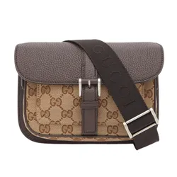 Túi Đeo Chéo Gucci Buckle GG Jacquard Mini Bag Màu Be Nâu