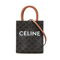Túi Đeo Chéo Nữ Celine Mini Vertical Hippo Triomphe 19437 2BZK 04LU Shoulder Bag Màu Nâu