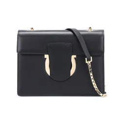 Túi Đeo Chéo Nữ Salvatore Ferragamo Gancini Flap Shoulder Bag Wo Black Màu Đen