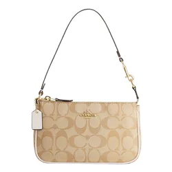 Túi Đeo Vai Nữ Coach Nolita 19 In Signature Canvas Shoulder Bag Màu Vàng Cát