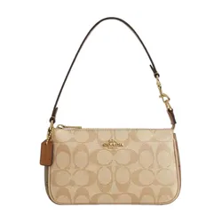 Túi Đeo Vai Nữ Coach Nolita 19 In Signature Canvas Shoulder Bag Màu Vàng Cát