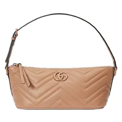 Túi Đeo Vai Nữ Gucci GG Marmont Shoulder Bag Rose Beige Màu Be