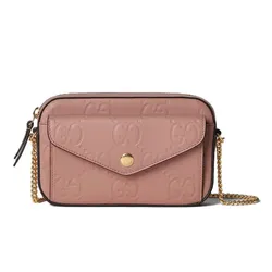 Túi Đeo Vai Nữ Gucci GG Super Mini Shoulder Bag Rose Shoulder Bag 781554 AAC1Q 5820 Màu Hồng