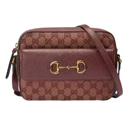Túi Xách Tay Nữ Gucci Horsebit 1955 GG Burgundy 645454 9Y9NG 9865 Màu Đỏ