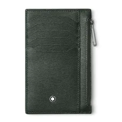Ví Montblanc Pocket Holder 8cc With Zipped MB 129256 Màu Xanh