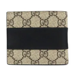 Ví Nam Gucci GG Supreme Canvas Billfold Beige X Black 451240 KGDHN 9769 Màu Be Đen