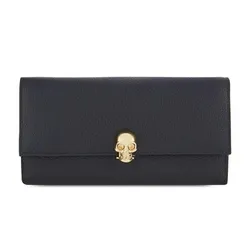 Ví Nữ Alexander Mcqueen Continental Scull Màu Đen