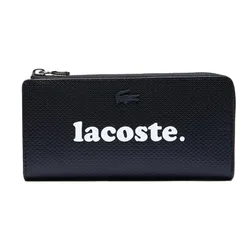 Ví Nữ Lacoste Women's Chantaco Branded Piqué Leather Zip Wallet NF3073AD 144 Màu Đen