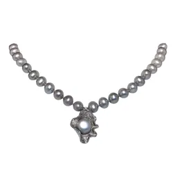 Vòng Cổ Nữ Minh Hà Pearl Jewelry Chuỗi Ngọc Trai Màu Xám Khói