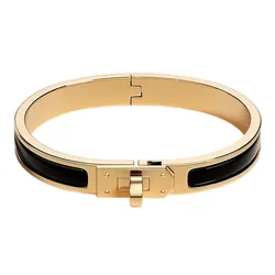 Vòng Đeo Tay Nữ Hermès Mini Clic Kelly Bracelet H200004FV01PM Màu Đen Vàng