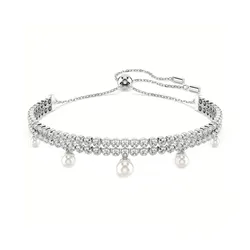 Vòng Đeo Tay Nữ Swarovski SS25 Capsule Heart And Pearl Bracelet 5720870 Màu Bạc
