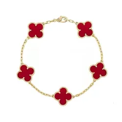 Vòng Đeo Tay Nữ Van Cleef & Arpels Bracelet Vàng 18K Màu Đỏ Vàng