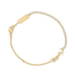 Vòng Đeo Tay Nữ Yves Saint Laurent YSL Cassandre Bracelet Crystal 712345 Y1526 8066 Màu Vàng Gold