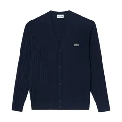 Áo Cardigan Nam Lacoste Men's AH122E-54G 166 Màu Xanh Navy Size S