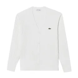 Áo Cardigan Nam Lacoste Men's AH122E-54G Màu Trắng Size S