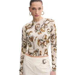Áo Len Nữ Versace Jeans Couture Sweater 78HAFM21 CMN45 003 Màu Trắng Size M