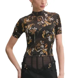 Áo Len Nữ Versace Jeans Couture Sweater Black Slim Fit 78HAFM07 CMN45 G89 Màu Đen Size S