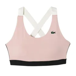 Áo Ngực Thể Thao Nữ Lacoste Women's Solid Bra Top IF4923 53G YIM Màu Hồng Trắng Size S