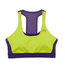 Áo Ngực Thể Thao Nữ Lacoste Women's Sport Color-block Recycled Polyester Sports Bra TF9191 00 5CY Màu Vàng/Tím Size XS