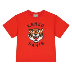 Áo Phông Trẻ Em Kenzo Boys Red Tiger T-Shirt K61137 997 Màu Đỏ Size 14