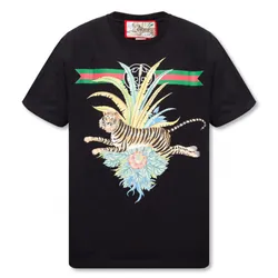 Áo Phông Nam Gucci Black Printed T-shirt From The Gucci Tiger 548334 XJD3W-1152 Màu Đen Size XS