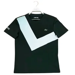 Áo Phông Nam Lacoste Men's T-Shirt Màu Đen/Trắng