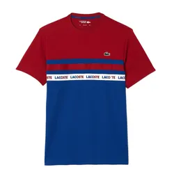 Áo Phông Nam Lacoste Men's Ultra Dry Piqué Tennis T-Shirt TH7515  IS4 Màu Đỏ/Xanh